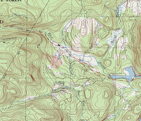 Part of a 7.5-minute
topographic map at 1:24,000 scale